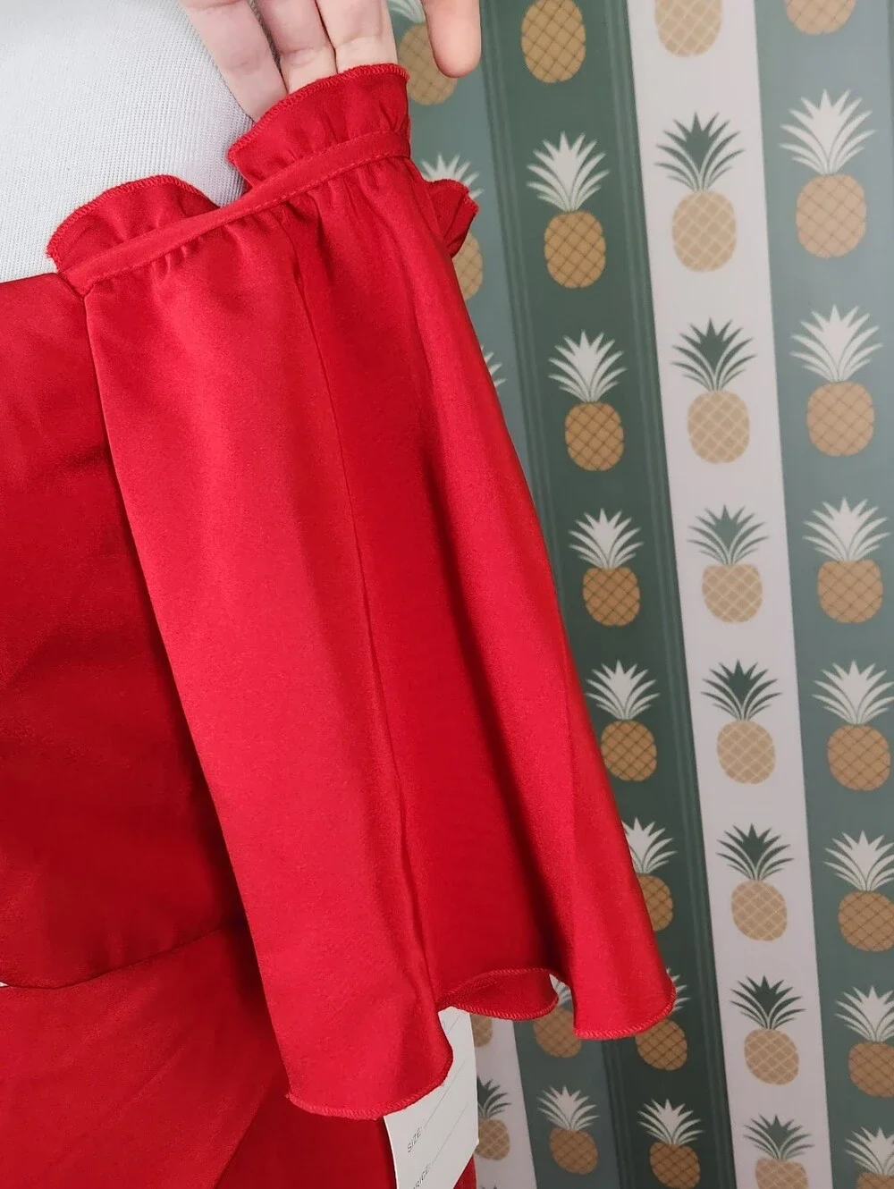 Rachel Allen L1085 Red Off-Shoulder Skirt Set